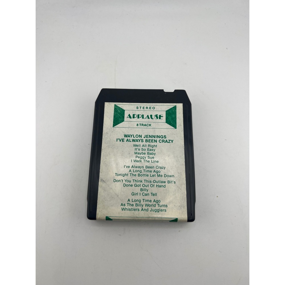 Waylon Jennings I've Always‎ Been Crazy 8-Track Tape Vintage Country Applause